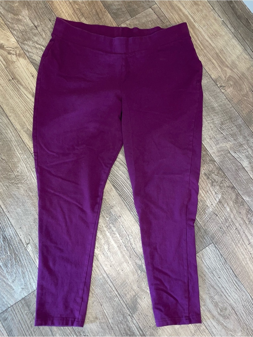 torrid Slim Ponte Ankle Pants in Deep Plum